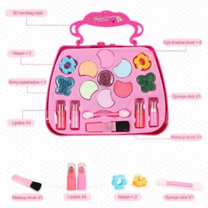 Kids Makeup Kit for Girl Make Up Remover Real Washable Cosmetic Non-toxic Set