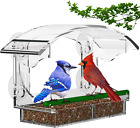 Window Bird Feeder with 4 Extra Strong Suction Cups, Large Outdoor Bird House fo