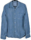 Lucky Brand Men's Blue Slim Fit Button-down Short Sleeve Shirt Size M