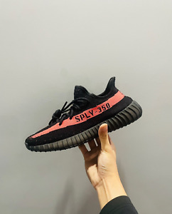 Adidas Yeezy Boost 350 V2 Core Black Red Stripe BY9612 Men's Comfort shoes