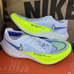 Nike Zoomx Vaporfly Next% 2 White/Black-Volt-Racer Blue CU4111-103 Mens Size 15
