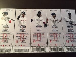 Boston Red Sox 2017 MLB ticket stubs - One ticket - Fenway Park - SEE LISTING