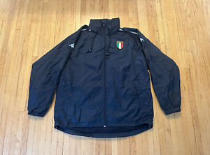 2002 Italy World Cup Kappa Sideline Training Jacket Mens XL Navy EUC