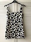 BNWT Zara White And Black Polka Dot Print Mini Dress Size S (8-10)