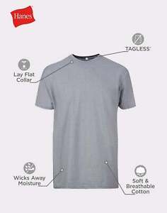 Hanes T-Shirt 6-Pack Men's ComfortSoft TAGLESS Crewneck Short Sleeve Tee Value