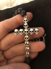 King baby Skull Cross Onyx bracelet- GORGEOUS!