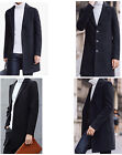 🔥Men’s Single Breasted 3 Button Closure Black Pea Coat Wool & Polyester NWT