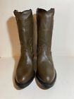 TEXAS BRAND 8311 VTG NOS MENS BROWN ALL LEATHER COWBOY WESTERN WORK USA BOOTS