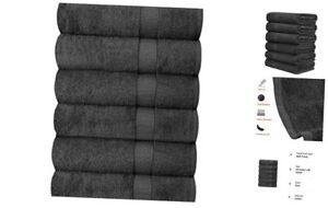 Hotel & Spa 100% Cotton Bath Towels Set of 6-24x48 inch 24 inches x 48 inches