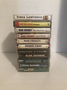 Lot Of 11 80’s-90’s Various Country Artists Cassettes Pre Owned See Description