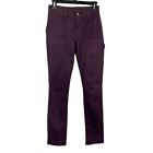 Cabi The Carpenter Pants in Deep Plum Purple Skinny Cargo Lyocell 3926 - Size 0
