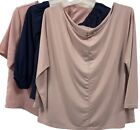 Shein Curve Ladies Lot of 3 Blouses Size 1XL Short Sleeve Long Sleeve Preowned
