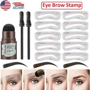 Eyebrow Stamp Shaping Kit Eyebrow Definer Waterproof Shaper Stencils Makeup Set