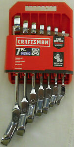 Craftsman 7 Piece Ratcheting Flex Head Metric Wrench Set CMMT87009