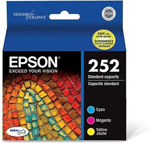 EPSON T252 Ink Standard Capacity Color Combo Pack - Cyan/Magenta/Yellow