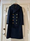 MINT CONDITION US Navy Military Wool Pea Trench Coat Full Length Mens Size 37 S