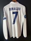 Cristiano Ronaldo Real Madrid 2016 2017 UEFA Home Long Sleeve Soccer Jersey  M