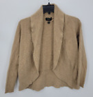 Charter Club Cashmere Sweater Womens Medium Brown Open Front Cardigan