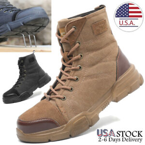 Mens Steel Toe Safety Shoes Sneaker Work Boots Indestructible Waterproof Size US