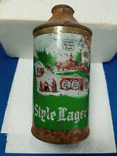 Old Style cone top  beer can , empty can