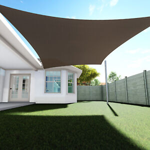 Outdoor Sun Shade Sail Rectangle Brown Canopy Cover UV Blcok Garden Patio Pool
