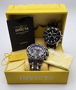 Lot 2 Invicta Watches With Case & Docs Model 0968 Reserve & 6977 Pro Diver READ