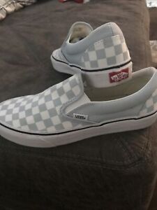 Vans Off The Wall Checker Board Slip On Sneaker Light Blue 507698