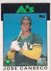 1986 TOPPS TRADED RC JOSE CANSECO OAKLAND ATHLETICS ROOKIE BASEBALL JC-4500
