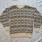 Vintage Henry Grethel Geometric Grandpa Sweater Made In USA 90s