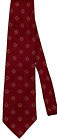 GIORGIO ARMANI Collezioni Men's Necktie ITALY Geometric Burgundy Silk Tie