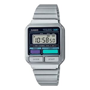 Casio A120WE-1A Silver Vintage Series Digital Watch New
