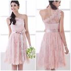 NWT Light In The Box A-Line One Shoulder Knee Length Lace Bridesmaid Dress R$255
