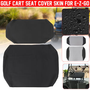 2PCS Front Golf Cart Bench Seat Cover Black PU Leather For E-Z-Go TXT 94-2022