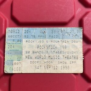 Rockstock Anthrax Creed Satriani PM5K Rammstein Concert Ticket Stub Sep 1998