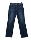 LEE Jeans Womens Size 10 Long Relaxed Straight Leg Mid Rise Dark Denim