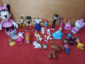24 Pc Lot Little Girl Figure Toys Disney