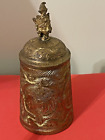 New ListingAntique Etched Engraved Brass Urn Container Hindu Gods Dancers Krishna Figural