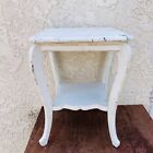 New ListingEarly 20th Century White Shabby Chic Handmade Side Table
