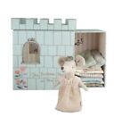 New Maileg Mouse Princess and the Pea Blue Castle Retired w/ Crocheted Pea
