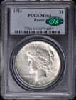1921 $1 Peace Dollar - Type 1 High Relief PCGS MS64 CAC