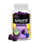 Airborne Elderberry + Zinc & Vitamin C Gummies 50 Count (Pack of 1), Purple