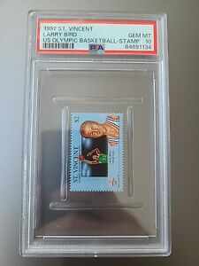 1992 St. Vincent US Olympic Dream Team Stamp Larry Bird PSA 10 GEM