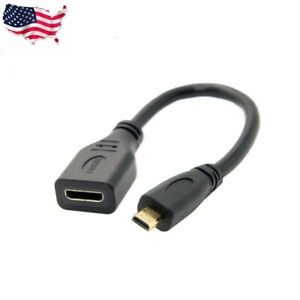 MICRO HDMI TYPE D MALE TO HDMI TYPE A FEMALE CABLE ADAPTER CONVERTER CONNECTOR