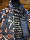 Columbia WHITE OUT  HOODED Jacket omni heat Women sz LARGE Nocturnal FLORAL