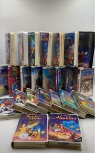 Disney Aladdin Beauty And The Beast English Language Movies VHS Tapes Lot Of 24
