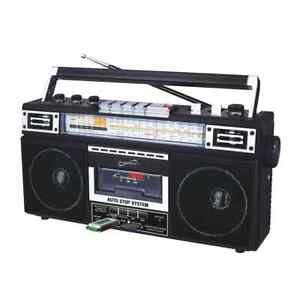 Supersonic SC-3201BT 4-Band Bluetooth Radio, USB & Cassette Player Boom Box