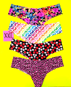 Victoria's Secret PINK XXL Seamless Thong Panty Bundle - Lot of 4