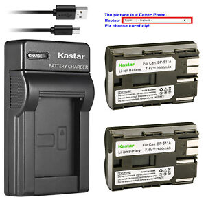 Kastar Battery Slim Charger for Canon BP-511 & PowerShot G5 PowerShot G5 Pro