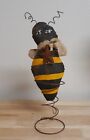 New ListingExtreme Primitive Farmhouse Bee Doll on Rusty Spring