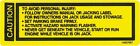 Reproduction Jack Base Caution Decal For 1973-1979 Chevy and GMC Pickup Trucks